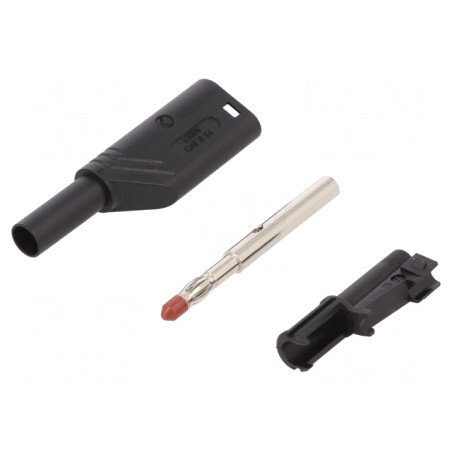 Mufă Banană 4mm Neagră 24A 1kVDC | Electronic-mag.ro | Componente Electronice