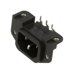 Conector alimentare AC soclu tată 10A 250V IEC 60320 GSP1 | Electronic-mag.ro | Componente Electronice