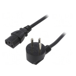 Cablu Alimentare 3x0.75mm2 IEC C13 Mama Stecar Unghi PVC | Electronic-mag.ro | Componente Electronice