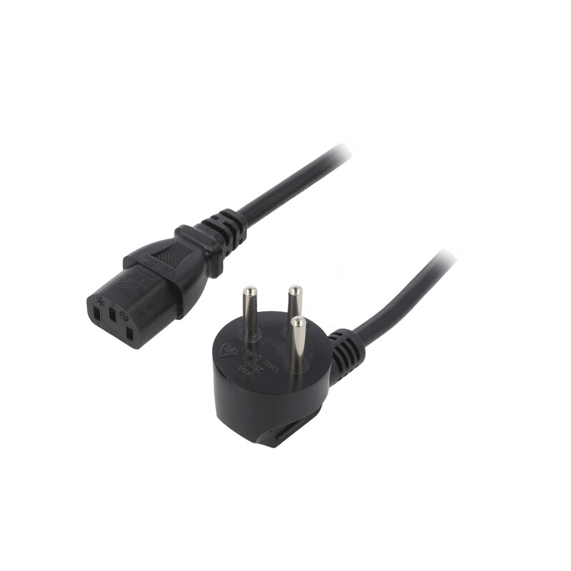 Cablu Alimentare 3x0.75mm2 IEC C13 Mama Stecar Unghi PVC | Electronic-mag.ro | Componente Electronice