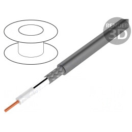 Cablu coaxial RG174 PVC gri 305m | Electronic-mag.ro | Componente Electronice