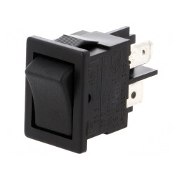 Comutator ROCKER DPST ON-OFF 10A 250V Negru | Electronic-mag.ro | Componente Electronice