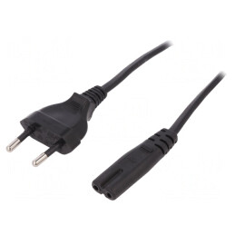 Cablu Alimentare Negru 1.8m CEE 7/16 la IEC C7 | Electronic-mag.ro | Componente Electronice