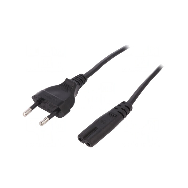 Cablu Alimentare Negru 1.8m CEE 7/16 la IEC C7 | Electronic-mag.ro | Componente Electronice