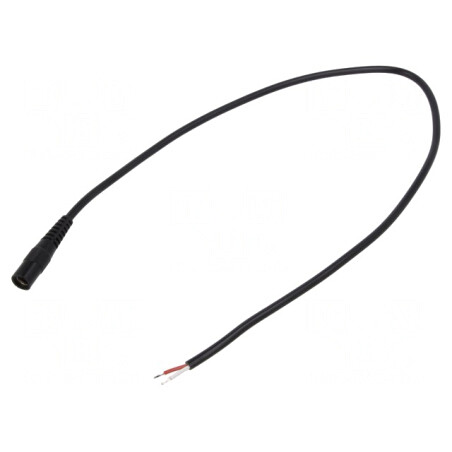 Cablu Alimentare DC 5,5/2,5 Negru 1,5m 2x0,5mm² | Electronic-mag.ro | Componente Electronice