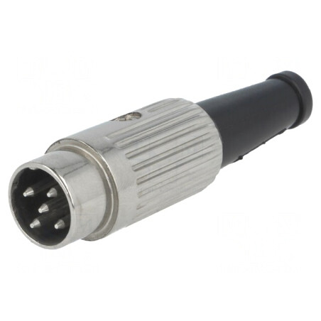 Mufă DIN 5 pini 34V drept pe cablu | Electronic-mag.ro | Componente Electronice