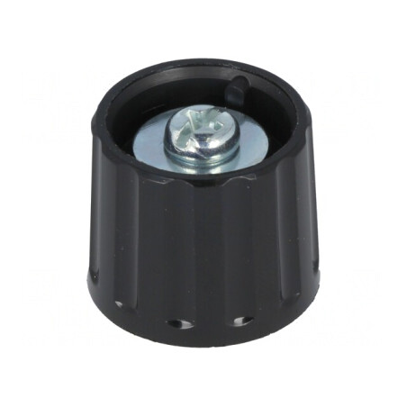 Buton Rotativ Poliamidă Negru 6mm 21x17.5mm | Electronic-mag.ro | Componente Electronice