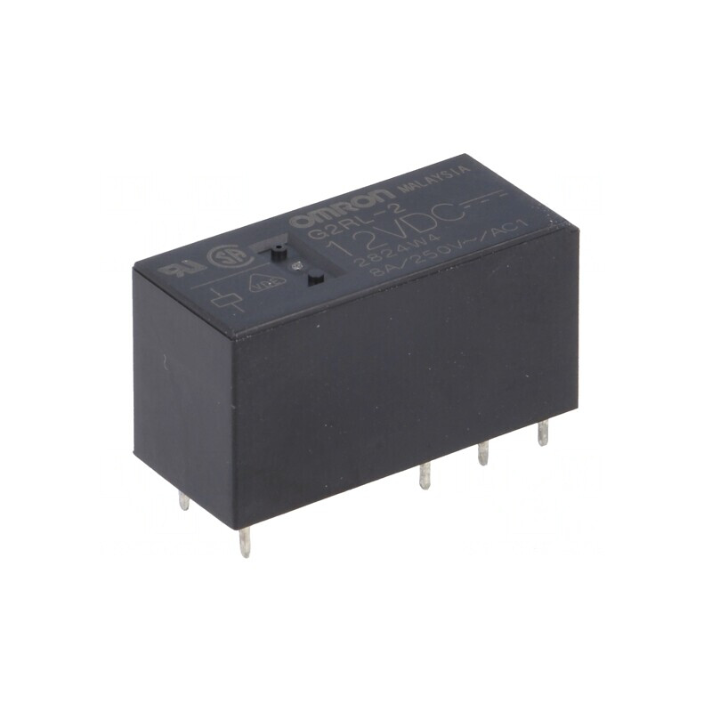 Releu electromagnetic DPDT 12VDC 8A | Electronic-mag.ro | Componente Electronice