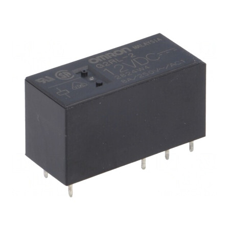 Releu electromagnetic DPDT 12VDC 8A | Electronic-mag.ro | Componente Electronice