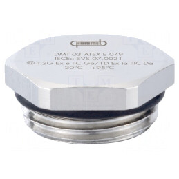 Capac de protecție PG11 IP68 alamă cu sigiliu | Electronic-mag.ro | Componente Electronice
