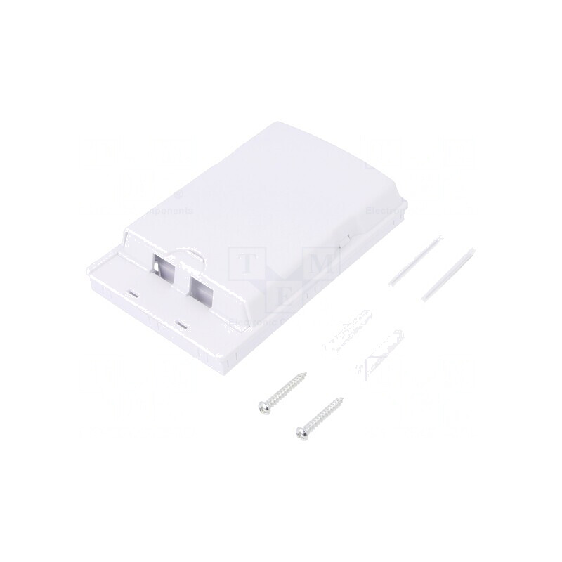 Carcasa albă murală plastic 2 porturi | Electronic-mag.ro | Componente Electronice