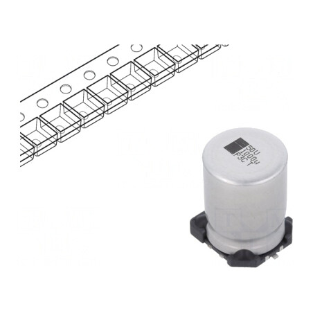 Condensator Electrolitic SMD 1mF 50V 16x16x21mm | Electronic-mag.ro | Componente Electronice