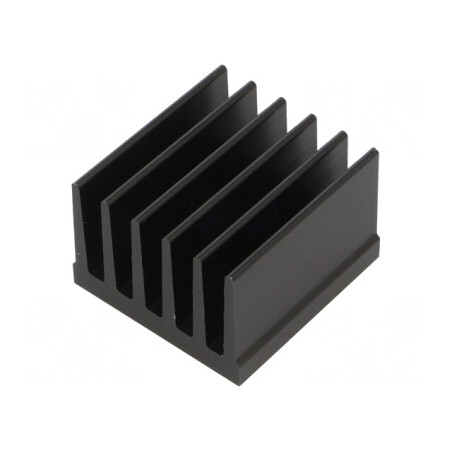 Radiator Extrudat cu Aripioare Negru 37.5mm x 36.8mm | Electronic-mag.ro | Componente Electronice