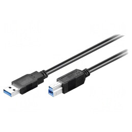 Cablu USB 3.0 A-B 0,25m Negru | Electronic-mag.ro | Componente Electronice