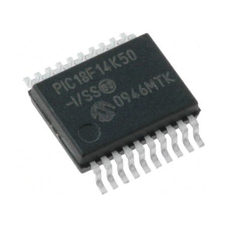 Microcontroler PIC18 16kB 48MHz 1,8-5,5V SMD SSOP20 | Electronic-mag.ro | Componente Electronice