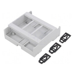Carcasă DIN 89.75x89.2x32mm ABS Gri | Electronic-mag.ro | Componente Electronice
