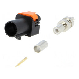 Conector FAKRA Tată Mufă Crimpat Polarizare Jet Black | Electronic-mag.ro | Componente Electronice