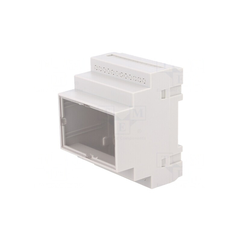 Carcasă din polistiren gri 90x70x65mm pentru șină DIN | Electronic-mag.ro | Componente Electronice