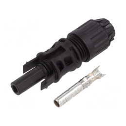 Conector Solar Mamă Drept 4-6mm2 Crimpat MC4 Evo Stor Mufă | Electronic-mag.ro | Componente Electronice