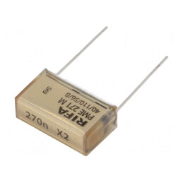 Condensator de hârtie X2 270nF 275VAC 25,4mm ±10% THT 630VDC | Electronic-mag.ro | Componente Electronice