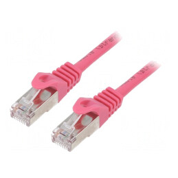 Patch Cord F/UTP Cat6 PVC Roz 5m RJ45 | Electronic-mag.ro | Componente Electronice