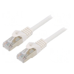 Patch Cord F/UTP Cat6 5m Alb RJ45 | Electronic-mag.ro | Componente Electronice