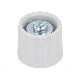 Buton rotativ poliamidă gri Ø6mm ax fin 20-70°C | Electronic-mag.ro | Componente Electronice