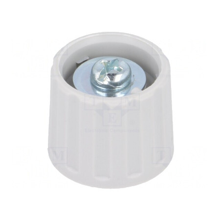 Buton rotativ poliamidă gri Ø6mm ax fin 20-70°C | Electronic-mag.ro | Componente Electronice