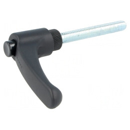 Manetă franceză neagră 60mm filet 63mm manetă | Electronic-mag.ro | Componente Electronice