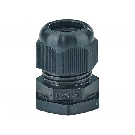 Garnitură de etanșare M25 IP66/IP67 neagră poliamidă | Electronic-mag.ro | Componente Electronice