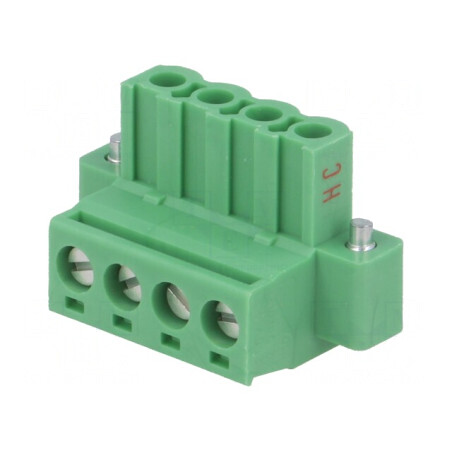 Regletă de conexiuni deconectabilă 5mm 4 piste | Electronic-mag.ro | Componente Electronice