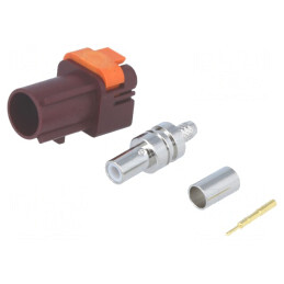 FAKRA Tată Mufă Crimpat Drept pentru Cablu RG174 RG316 | Electronic-mag.ro | Componente Electronice