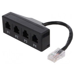 Splitter RJ11 4 Porturi cu Mufă RJ45 | Electronic-mag.ro | Componente Electronice