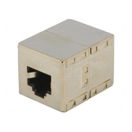Adaptor Soclu Ecranat RJ45 8P8C x2 | Electronic-mag.ro | Componente Electronice