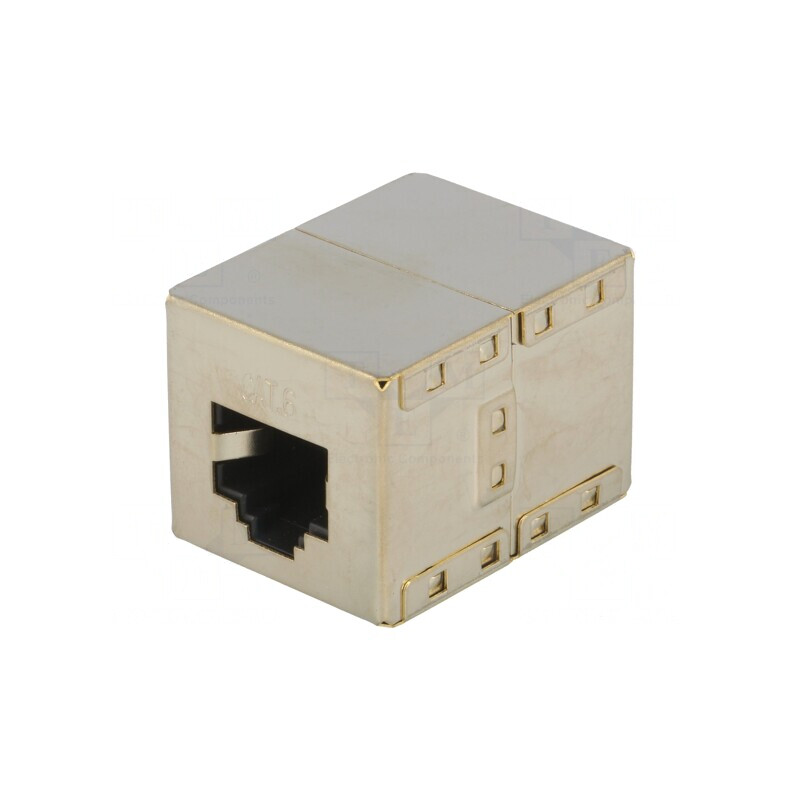 Adaptor Soclu Ecranat RJ45 8P8C x2 | Electronic-mag.ro | Componente Electronice