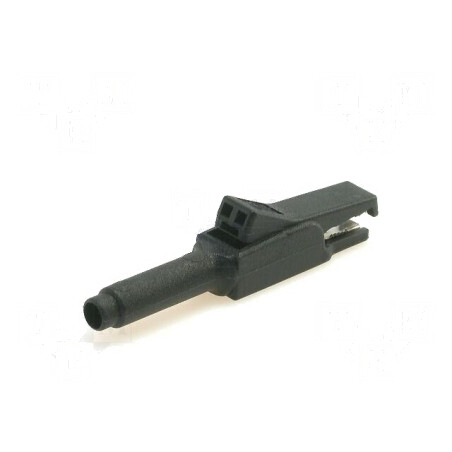 Bornă crocodil neagră 15A 300V | Electronic-mag.ro | Componente Electronice