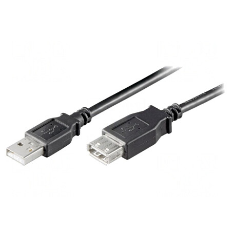 Cablu USB 2.0 A-A 5m Negru PVC | Electronic-mag.ro | Componente Electronice