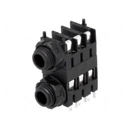 Soclu Jack 6.3mm Stereo cu Piuliță Hexagonală | Electronic-mag.ro | Componente Electronice