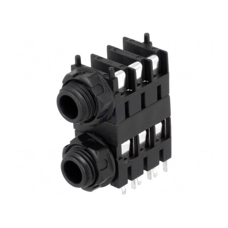 Soclu Jack 6.3mm Stereo cu Piuliță Hexagonală | Electronic-mag.ro | Componente Electronice