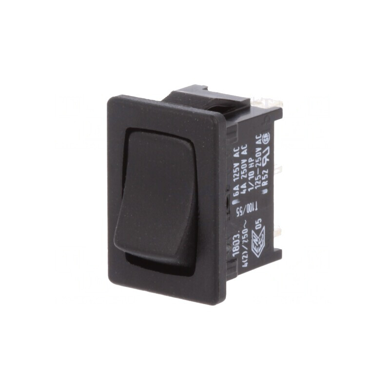 Comutator Rocker SPDT 4A/250VAC Negru | Electronic-mag.ro | Componente Electronice