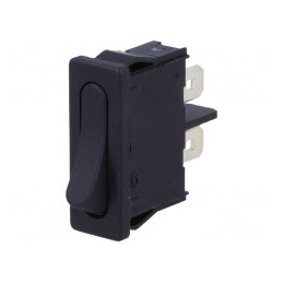Comutator Rocker SPST OFF-ON 6A 250V Negru IP40 | Electronic-mag.ro | Componente Electronice