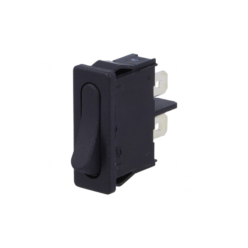 Comutator Rocker SPST OFF-ON 6A 250V Negru IP40 | Electronic-mag.ro | Componente Electronice