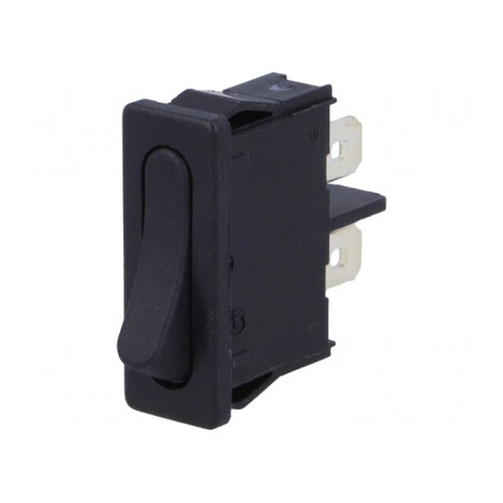 Comutator Rocker SPST OFF-ON 6A 250V Negru IP40 | Electronic-mag.ro | Componente Electronice