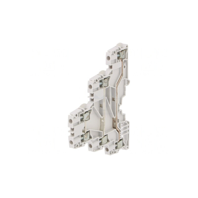 Conector Șine 0,2-4mm2 3 Piste 6 Borne Gri 5,2mm | Electronic-mag.ro | Componente Electronice