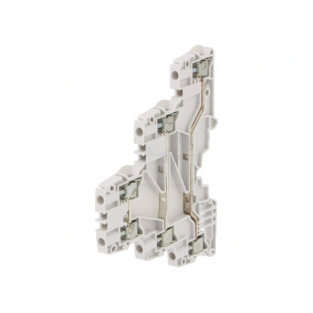 Conector Șine 0,2-4mm2 3 Piste 6 Borne Gri 5,2mm | Electronic-mag.ro | Componente Electronice