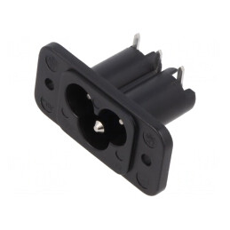Conector Alimentare AC IEC 60320 C6 2.5A 250V | Electronic-mag.ro | Componente Electronice