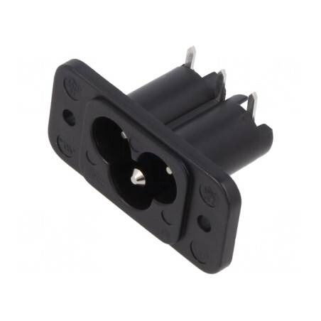 Conector Alimentare AC IEC 60320 C6 2.5A 250V | Electronic-mag.ro | Componente Electronice