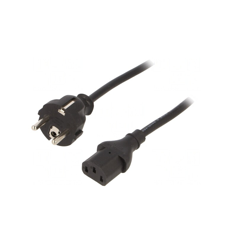 Cablu Alimentare Negru 1.8m 16A 250V | Electronic-mag.ro | Componente Electronice