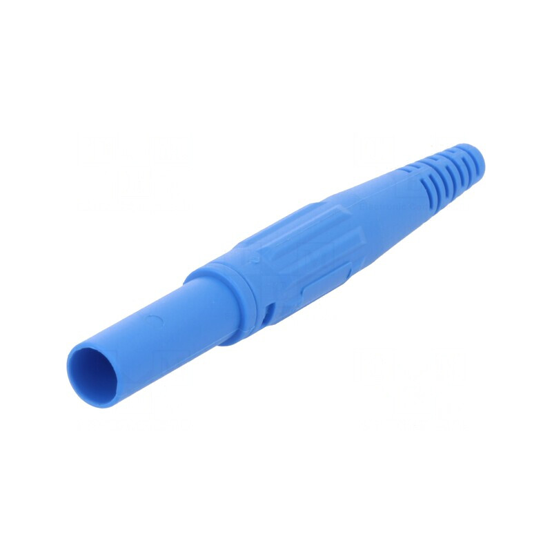 Mufă Banană 4mm Albastră 32A 1kV | Electronic-mag.ro | Componente Electronice
