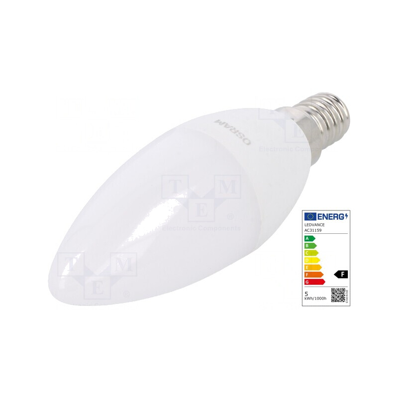 Lampa LED E14 5,7W 4000K 470lm Alb Neutru | Electronic-mag.ro | Componente Electronice